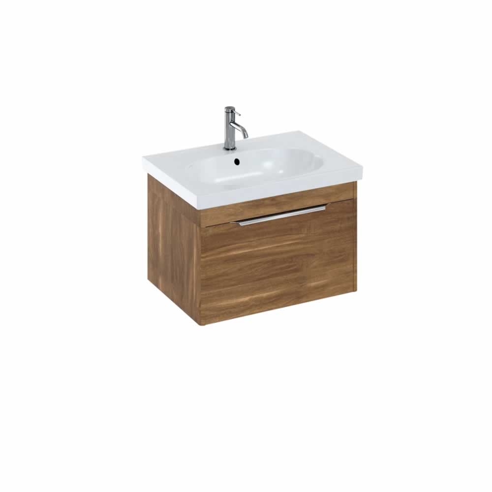 Shoreditch 65cm single drawer Caramel with Origin Round Basin